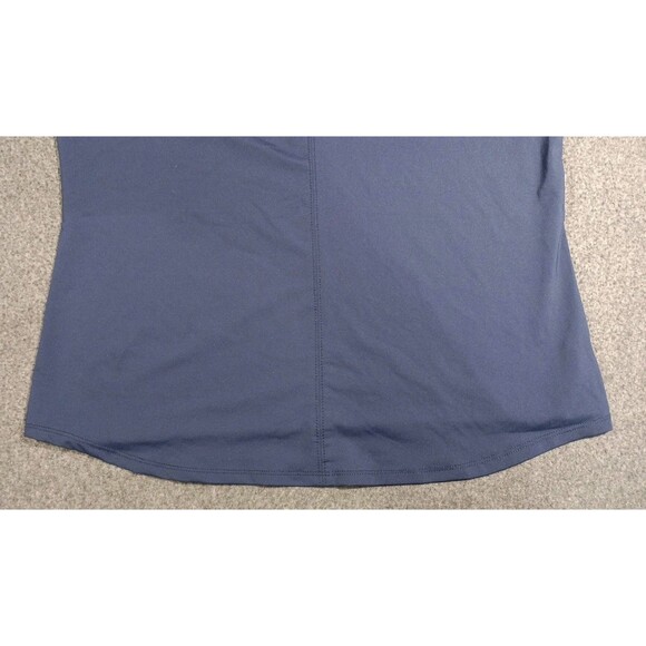 RBX Women's 1/4 Zip Front Short Polo W/ Printed Stripe At Sleeves Large NWT Blue - Picture 6 of 16